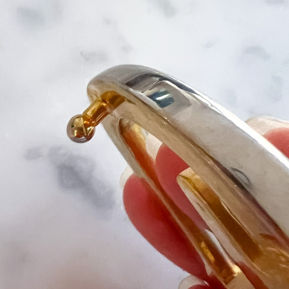 Vintage GUCCI Belt Buckle Two Toned Gold Silver Made in Italy Unisex - Picture 5 of 5